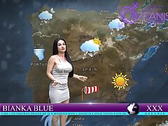 Follandose la chica de clima en vivo ( kevin white y Bianka Blue)