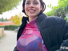 PutaLocura - Incredible busty Latina Lulita Star gets caught by Torbe and swallows all his cum