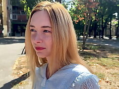 I met a cute student on the street and fucked her on the same day!