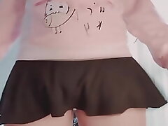 Petite teenager bouncing her big ass and perfect little pussy - Hana Lily