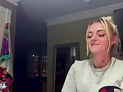 Blonde Sassy Rubs A Dick And Fingers Her Shaved Cunt In Casting!