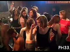 Leaking vagina on the dance floor