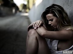 Homeless teen fucked rough by a rich man