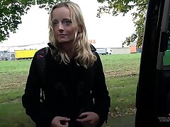 Big UK cock riding in blondies tight pussy as thanks for help