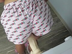Russian Girl Sasha Bikeyeva - y. Having Fun with a Very Big Dildo while Parents are not at Home