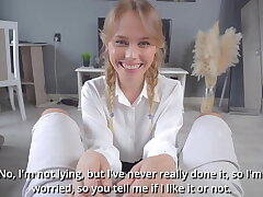 I'm going to learn to suck cock on you after school so I can surprise my boyfriend afterward