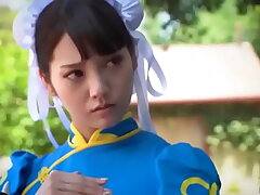 Chun li cosplay interracial