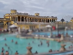 Fuck in Budapest public pool