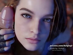 Jill Valentine - kinky handjob facial