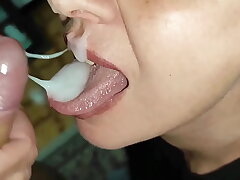 Blowjob Cum in Mouth & Cum Facial Amateur Mature MILF