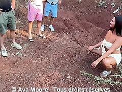 Beautiful French Amateur Gets Fucked By A Group Of Strangers In The Woods