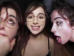 Addicted To Cum - Busty Whore Licks The Floor