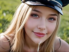 Hot Blonde Soldiers: Sucking and Fucking for Cum (with pussy masturbation ASMR sound!) Uncensored Hentai
