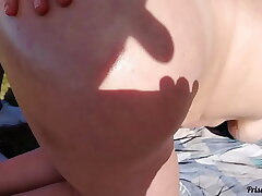 Stepmother and stepdaughter showing off in public in the garden, sunbathing. Comment if you want videos!!!!!
