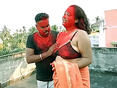 Lucky 18yrs Tamil boy hardcore sex with two Milf Bhabhi!! Best amateur threesome sex