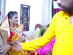 Desi Horny Indian Three Bhabhi wants to get Fucked By Their Dewar like a Bhabhi's Groupsex Party ( Hindi Audio )