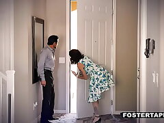 Petite Teen Foster Stepdaughter Aria Lee Threesome With New Big Tits MILF Foster stepMom Joslyn James & StepDad Tommy Gunn