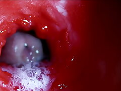 Very close huge streams of sperm in a sweet hole ASMR wet squelches