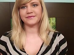 Young Blonde Has Her Shaved 19 Year Old Cunt Creampied