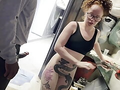 WHORE WIFE JUST LET HER CUCKOLD HUSBAND LEAVE FOR WORK AND WENT TO TALK TO THE BRICKLAYER NAKED