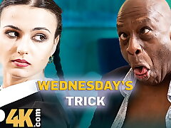 DADDY4K. WEDNESDAY ADDAM'S BIG BLACK COCK DREAM finally came true