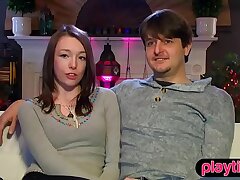 Young couple goes to a swinger party for the first time