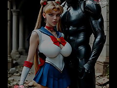Sailor moon subdued the bad guys 0 (AI-generated) (No live-action) (NSFW)