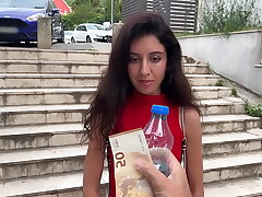 Cutie Plays Street Game and Gets Tempting Offer - Deepthroat , Rough Sex and Creampie