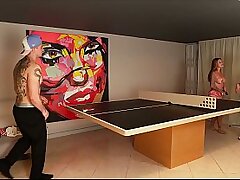 My boyfriend is betting me on his game and he has to watch me have sex with his friend and his girlfriend - Ambar Prada