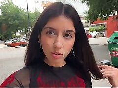 I love to Walking Covered in Cum ! Please Cum on my Face! - Public Cumwalk on Street