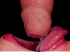 ASMR &vert; BLOWJOB - SWALLOW - HOT MOUTH SUCKS BIG COCK - TONGUE & CUMSHOT - DRINKS CUM - SWALLOWS CUM - CLOSE UP - POV