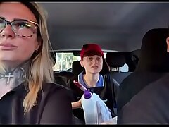I found a windshield washer at the traffic light! And I called him over to be a porn actor and have hot sex in our car in the middle of the street. I made her all wet and she smeared our entire car seat.