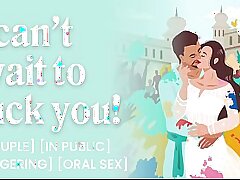 ASMR Audio Porn: Fucking my Boyfriend in Public at the Holi Festival – Oral, Fingering & Teasing – Erotic Audio Roleplay for Women