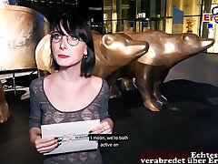 German student teen public pick up EroCom Date in Berlin Casting