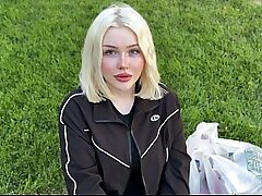“Help me cum!” A sassy blonde's pleas and sex with a creampie!