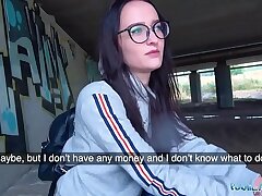 Public Agent Hot Czech assets fucked under public bridge after deepthroating penis