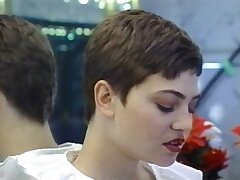 Spicy suck off from nerdy gal and rock hard stimulation downstairs