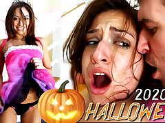 Wifey's Halloween Fellatio and Supah Hero Sized Cum Guzzle