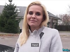 Public Agent Blond MILF with Meaty Boobs Fucks a Stranger for Currency