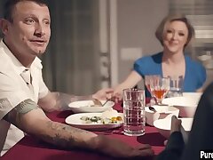Naughty family use new tighty daughter teenie for sex