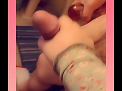 REAL 18 year aged Dark-hued Girl takes her First-ever EVER Milky COCK