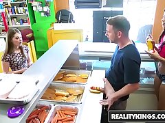 RealityKings - Currency Converses - (Adrian Maya) and (Alice March) - Warm Dog Stand