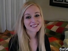 Youthful and busty friend takes firm doggie-style fuck and huge geyser on her face