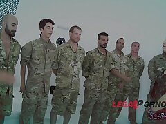 Ten men anal invasion gangbang for Billy Star SZ961