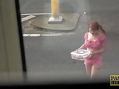 Hardfucked lil' subslut Virgin English hammered by tormentor
