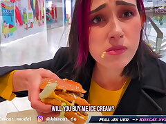 Risky Blowjob in Fitting Room for Giant Mac - Public Agent PickUp & Fuck Student in Mall / Kiss Cat