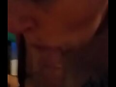 Topless warm fellatio