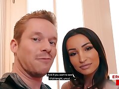 Handsome ALYSSIA KENT seduces her devotee & and lets him pummel her hairless gash every way he likes! (German) &rarr; Entire Vid for FREE on alyssia.erotik.com