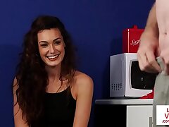 British office hidden cam encourages sub to tug