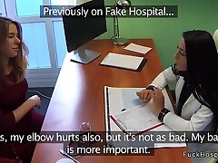 Nurse and therapist humps injured honey